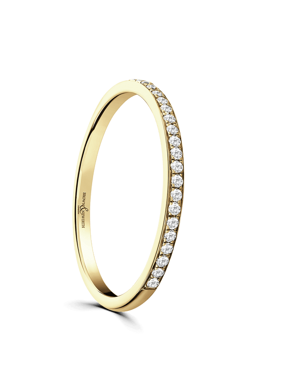 Diamond Half Eternity Ring 0.10ct Round Brilliant Cut in 9ct Yellow Gold