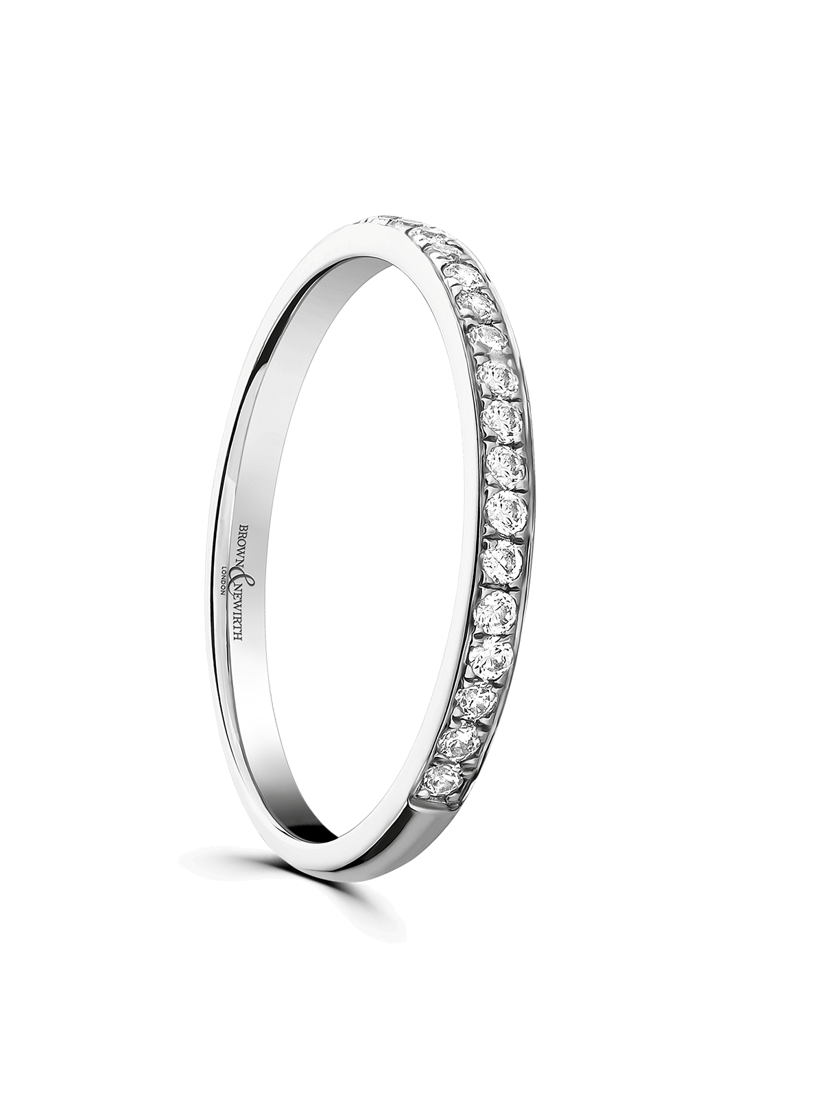 Diamond Half Eternity Ring 0.15ct Round Brilliant Cut in 9ct White Gold