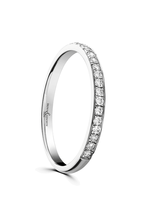 Diamond Half Eternity Ring 0.15ct Round Brilliant Cut in 9ct White Gold