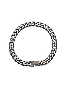 Unique & Co. 21cm Black Plated Steel Chain Bracelet