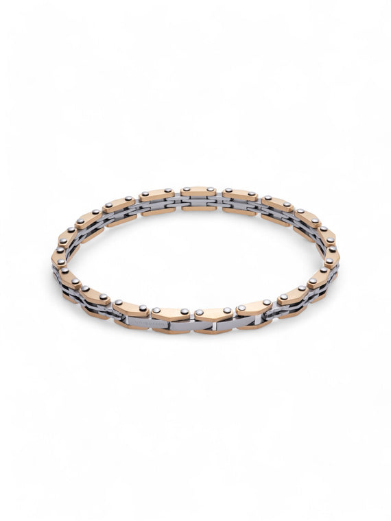 Unique & Co. 21cm Steel & Yellow IP Plated Chain Bracelet