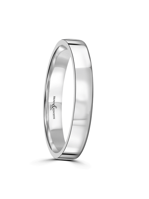 Brown & Newirth Extensive 3mm Wedding Ring in Platinum