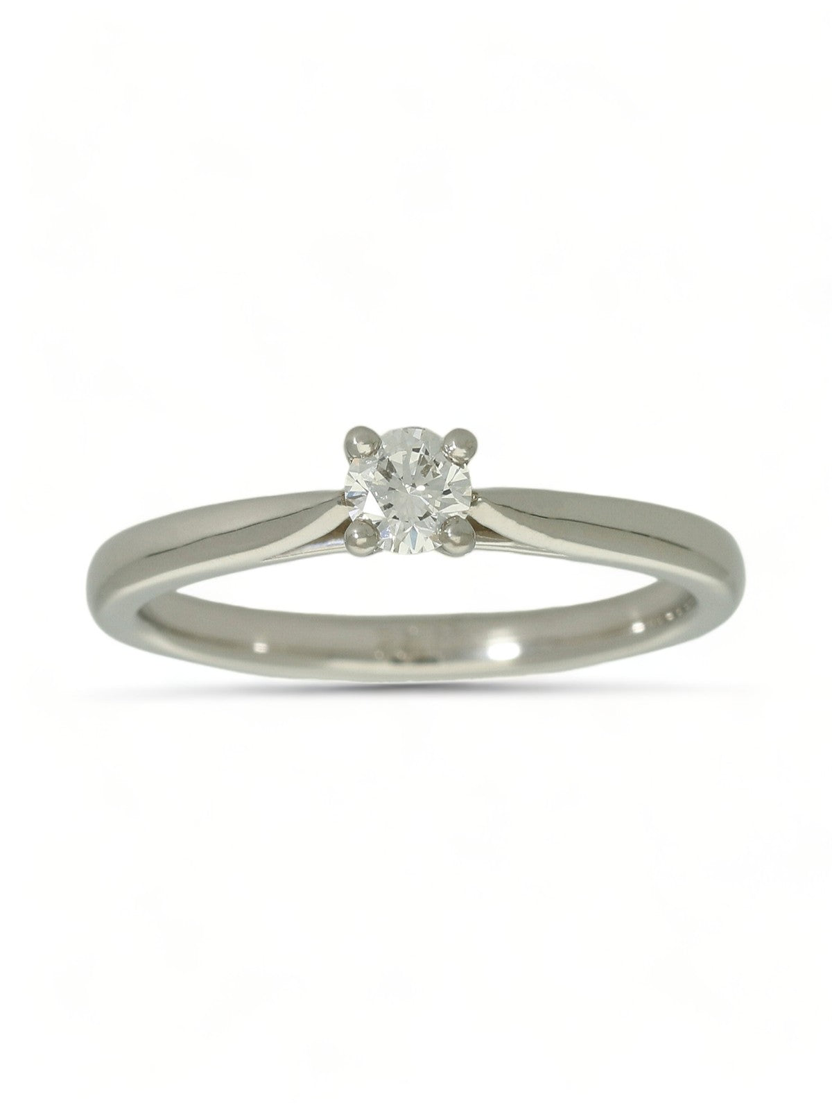 Diamond Solitaire Engagement Ring "The Catherine Collection" 0.20ct Round Brilliant Cut in Platinum