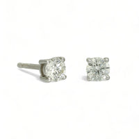 Diamond Solitaire Stud Earrings "The Catherine Collection" 0.60ct Round Brilliant Cut in 18ct White Gold