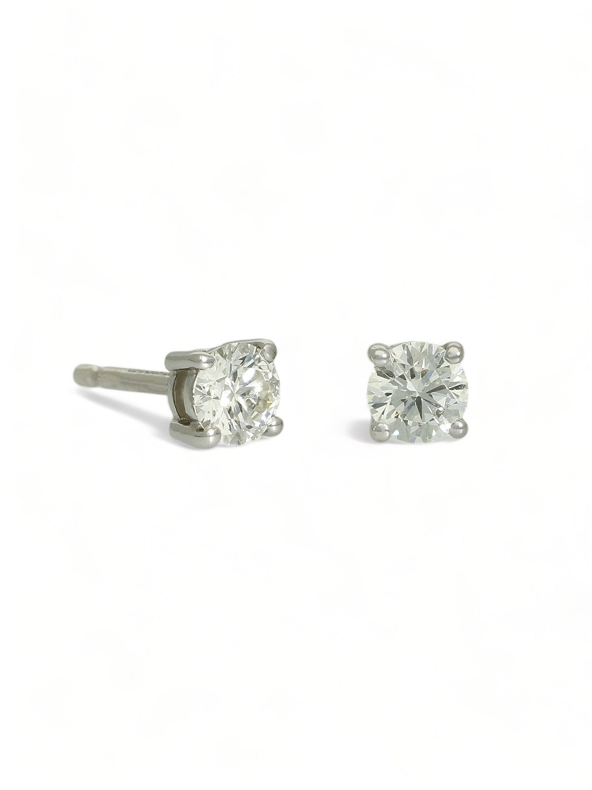 Diamond Solitaire Stud Earrings "The Catherine Collection" 0.60ct Round Brilliant Cut in 18ct White Gold