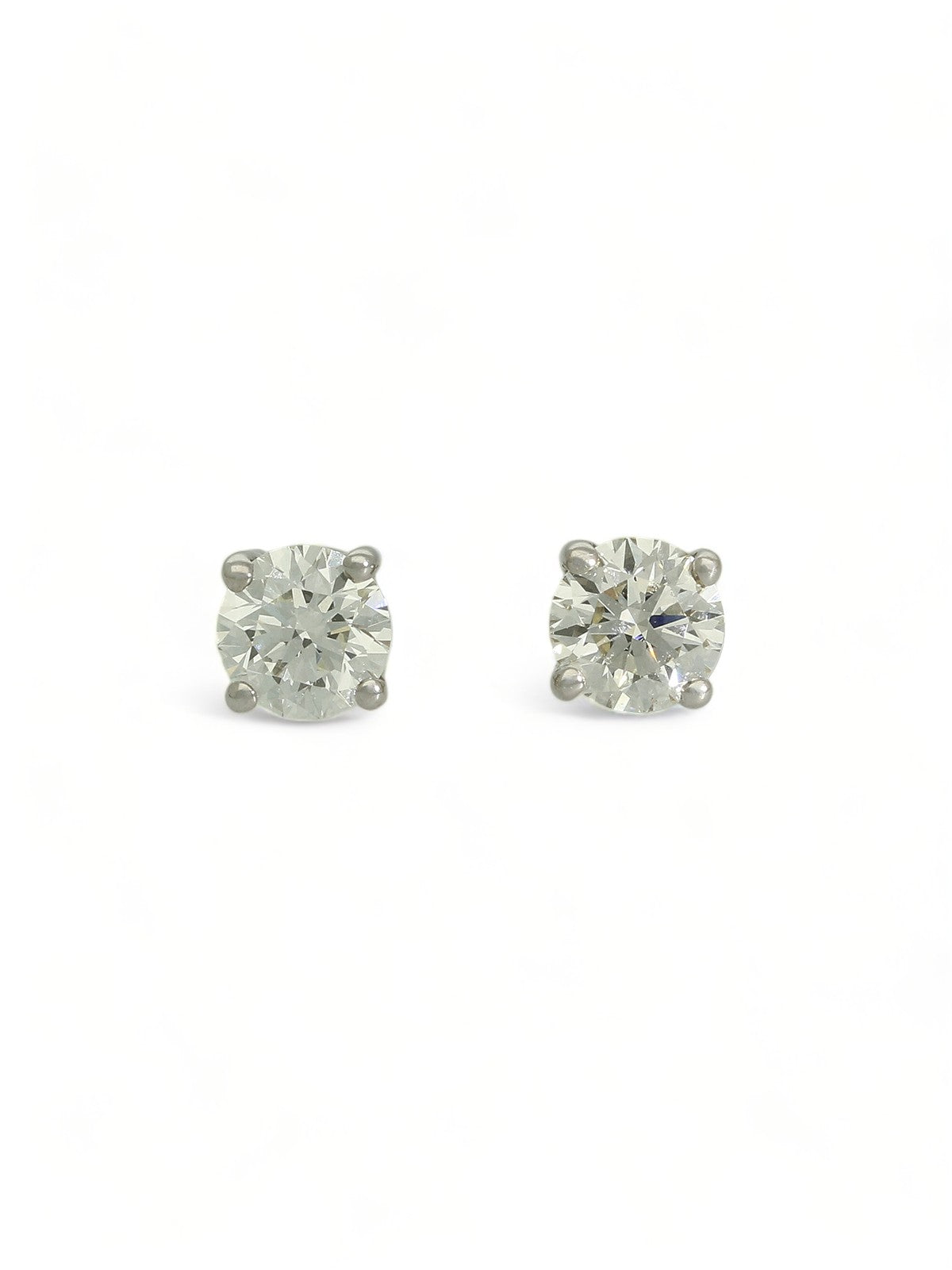 Diamond Solitaire Stud Earrings "The Catherine Collection" 0.80ct Round Brilliant Cut in 18ct White Gold