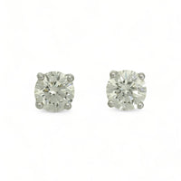 Diamond Solitaire Stud Earrings "The Catherine Collection" 1.40ct Round Brilliant Cut in 18ct White Gold