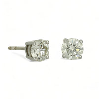 Diamond Solitaire Stud Earrings "The Catherine Collection" 1.40ct Round Brilliant Cut in 18ct White Gold