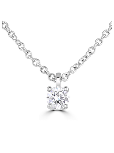 Lab Grown Diamond Pendant 0.15ct Brilliant Cut in 9ct White Gold