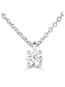 Lab Grown Diamond Pendant 0.25ct Brilliant Cut in 9ct White Gold