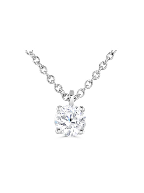 Brown & Newirth 0.30ct Brilliant Cut Diamond Solitaire Pendant in 9ct White Gold