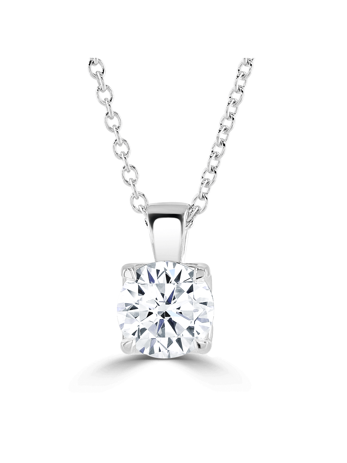 "Magnolia" Approx 1.00ct Brilliant Cut Lab Grown Diamond Solitaire Pendant in Platinum