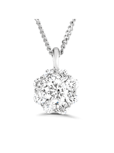 Diamond Cluster Pendant "The Bella Collection" 0.50ct in 9ct White Gold