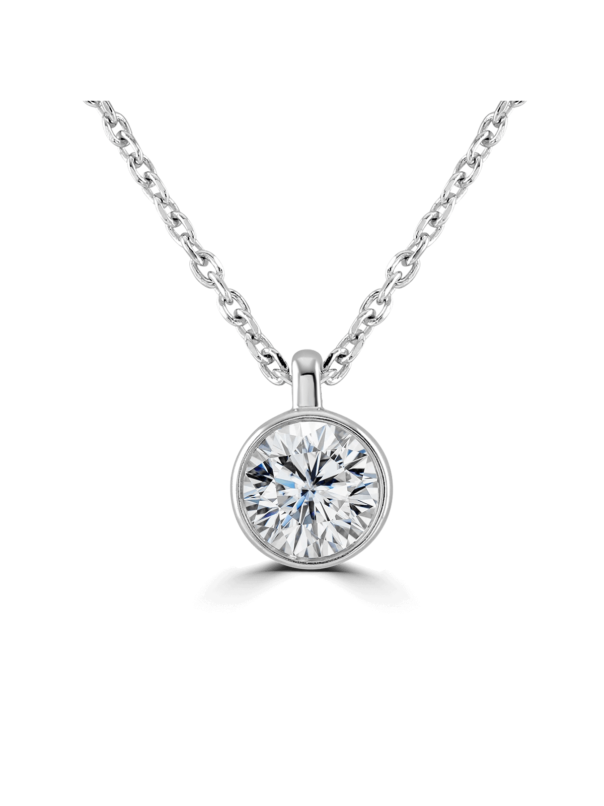 Brown & Newirth 0.50ct Brilliant Cut Diamond Solitaire Pendant in 9ct White Gold