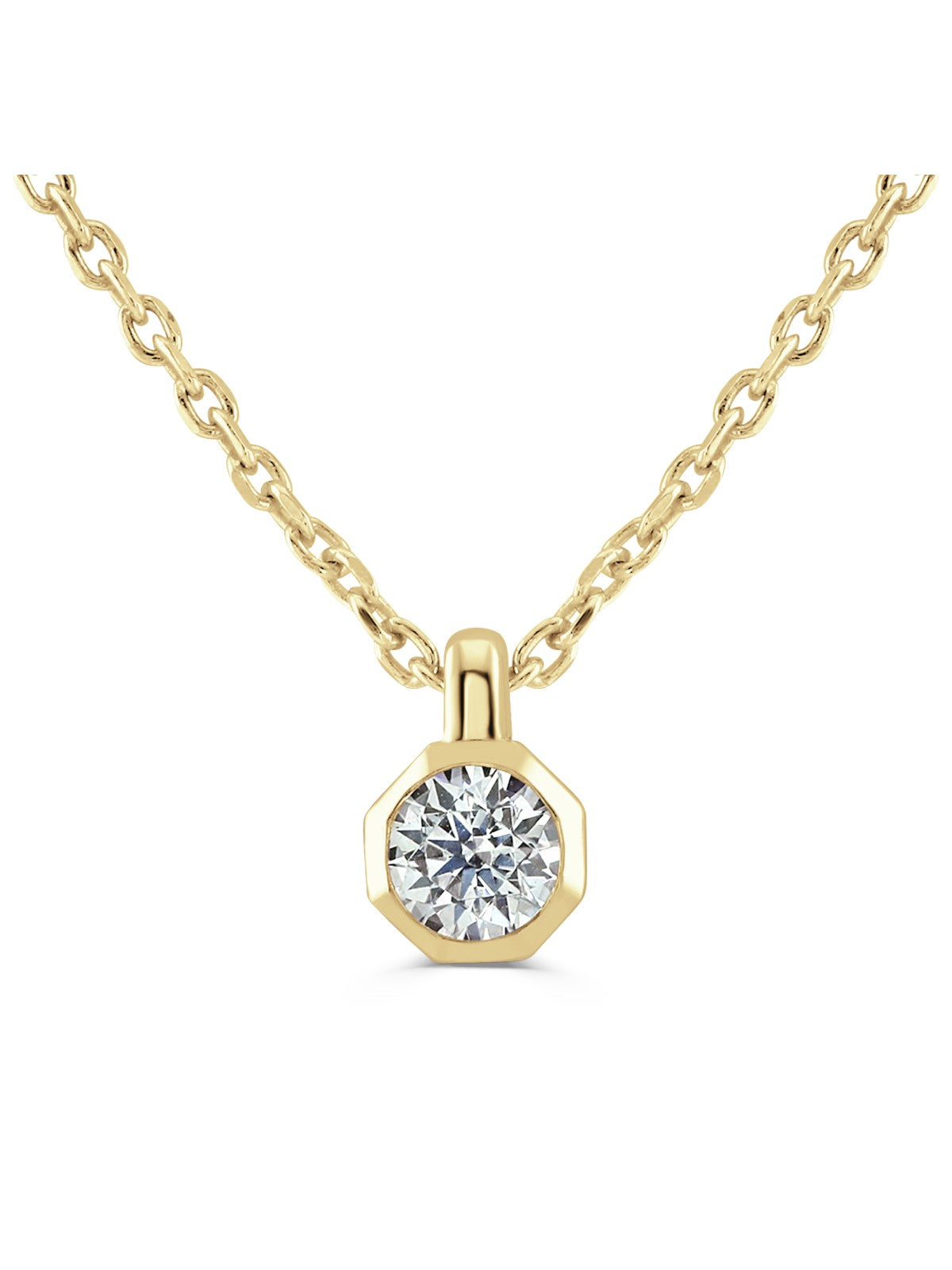 Brown & Newirth 0.15ct Brilliant Cut Diamond Solitaire Pendant in 18ct Yellow Gold