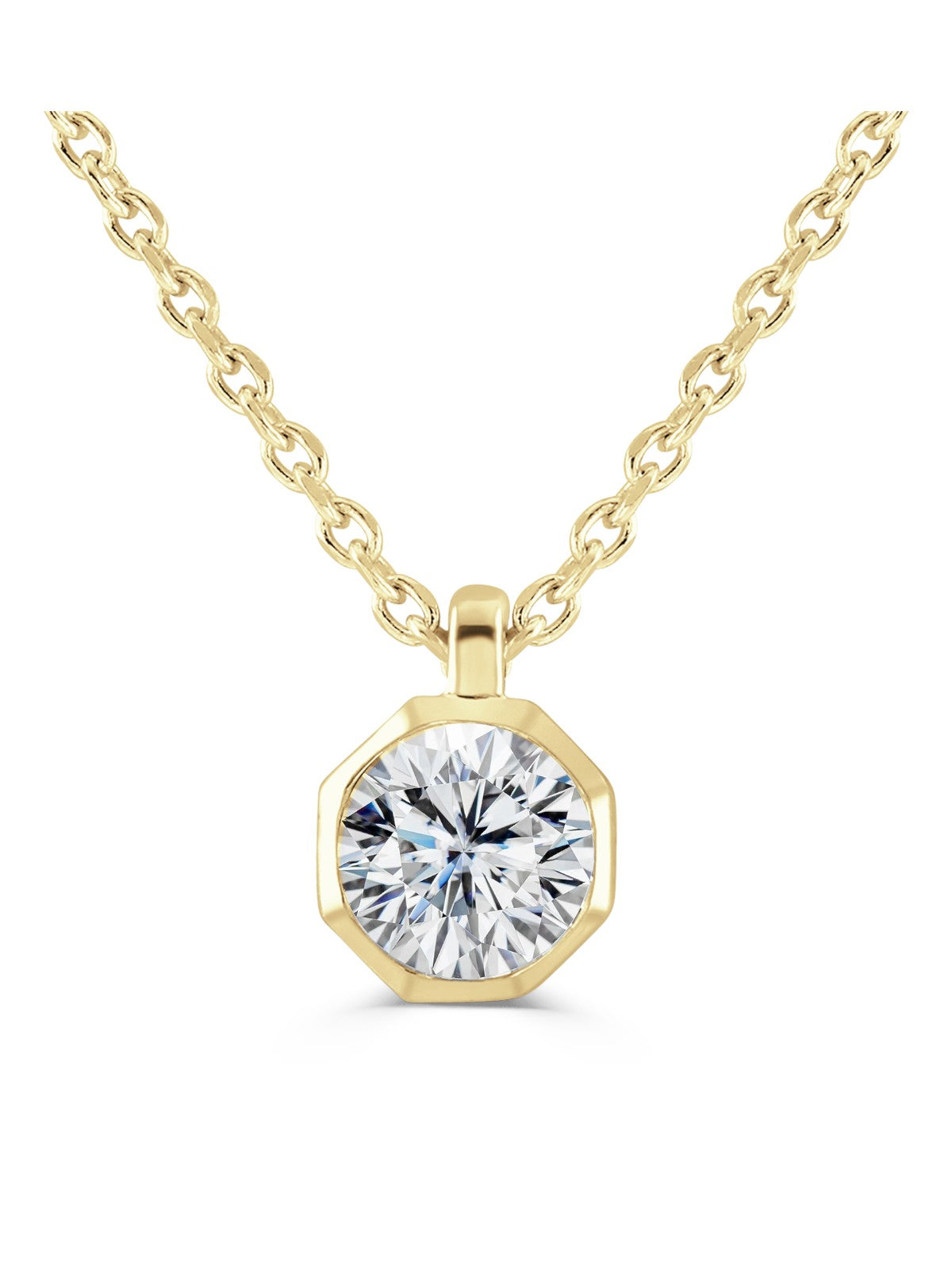 Brown & Newirth 0.40ct Brilliant Cut Diamond Solitaire Pendant in 18ct Yellow Gold