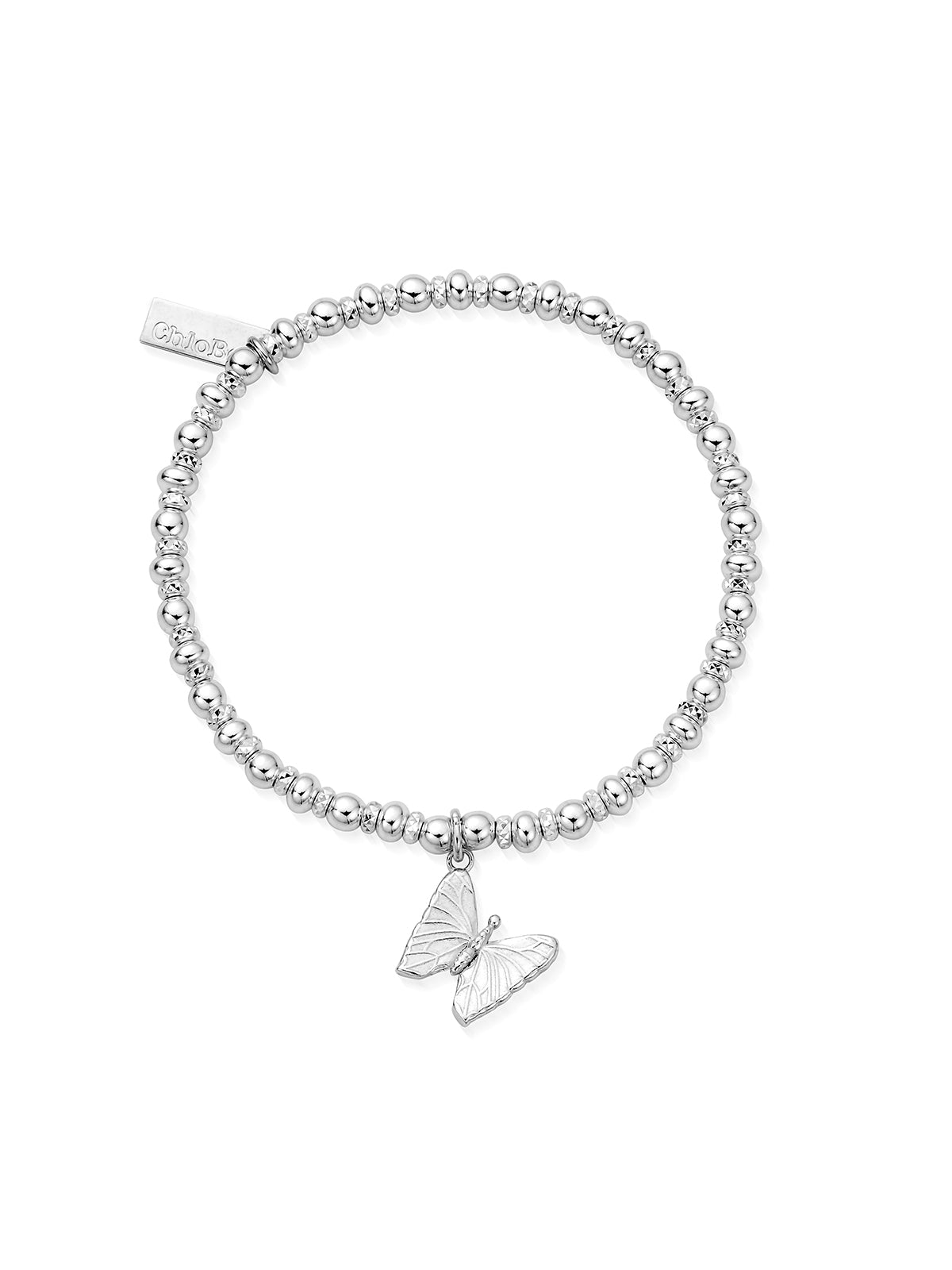 ChloBo Didi Sparkle Butterfly Bracelet in Silver SBDS3318