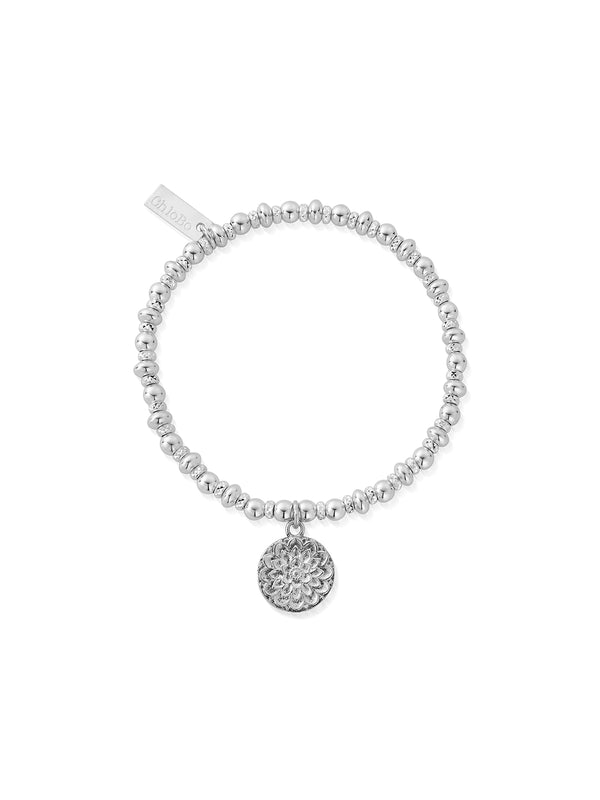ChloBo Didi Sparkle Moonflower Bracelet in Silver SBDS697