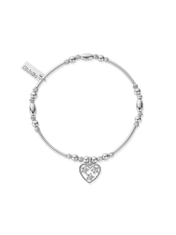 ChloBo Heart of Hope Bracelet in Silver SBMCMN3400