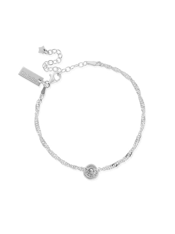 ChloBo Twisted Rope Chain Power Within Bracelet in Silver SBTR3460