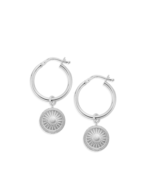 ChloBo Sun Catcher Hoop Earrings in Silver SEH3198