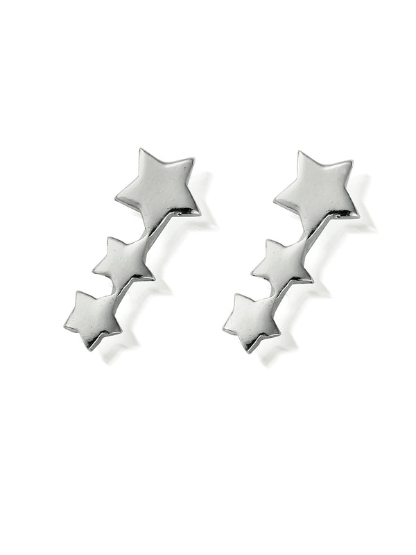 ChloBo Shooting Star Cuff Earrings in Silver SEST186