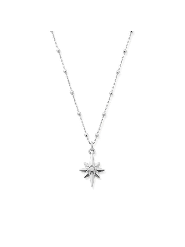 ChloBo Bobble Chain Lucky Star Necklace in Silver SNBB2066