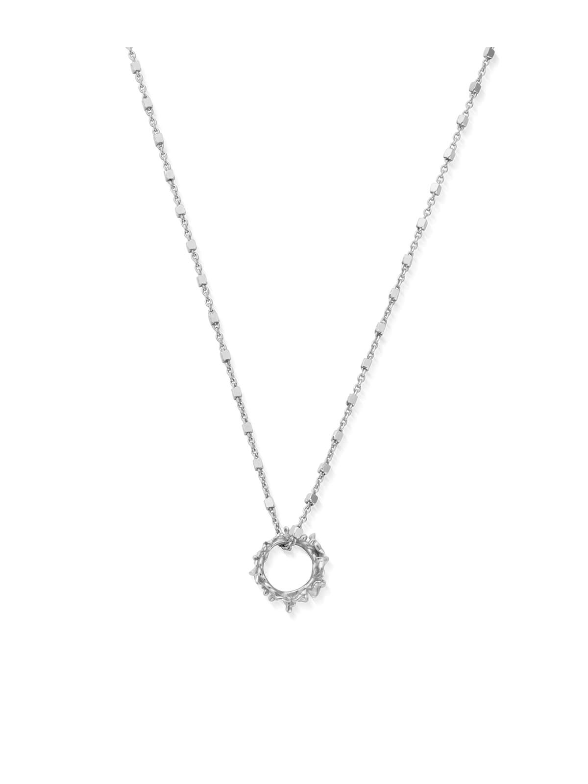 ChloBo Delicate Cube Chain Wisteria Necklace in Silver SNDC3422