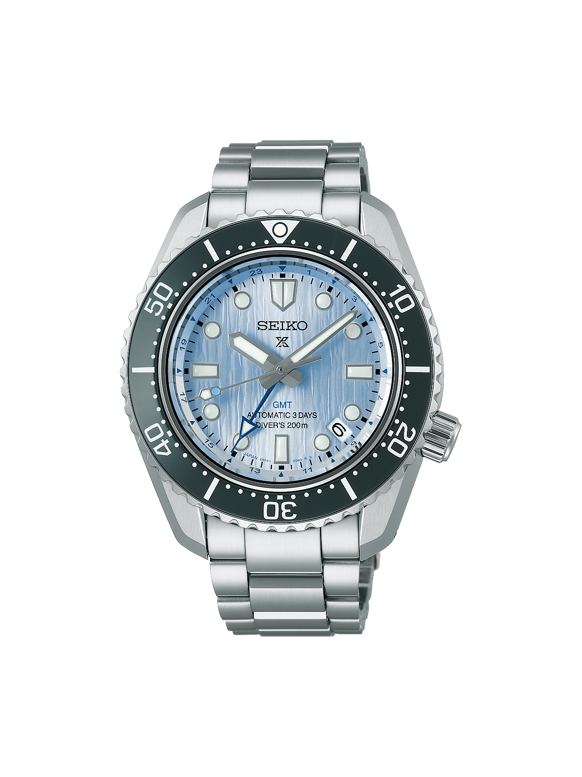Seiko Prospex 'Glacier Blue' GMT Watch 42mm SPB385J1