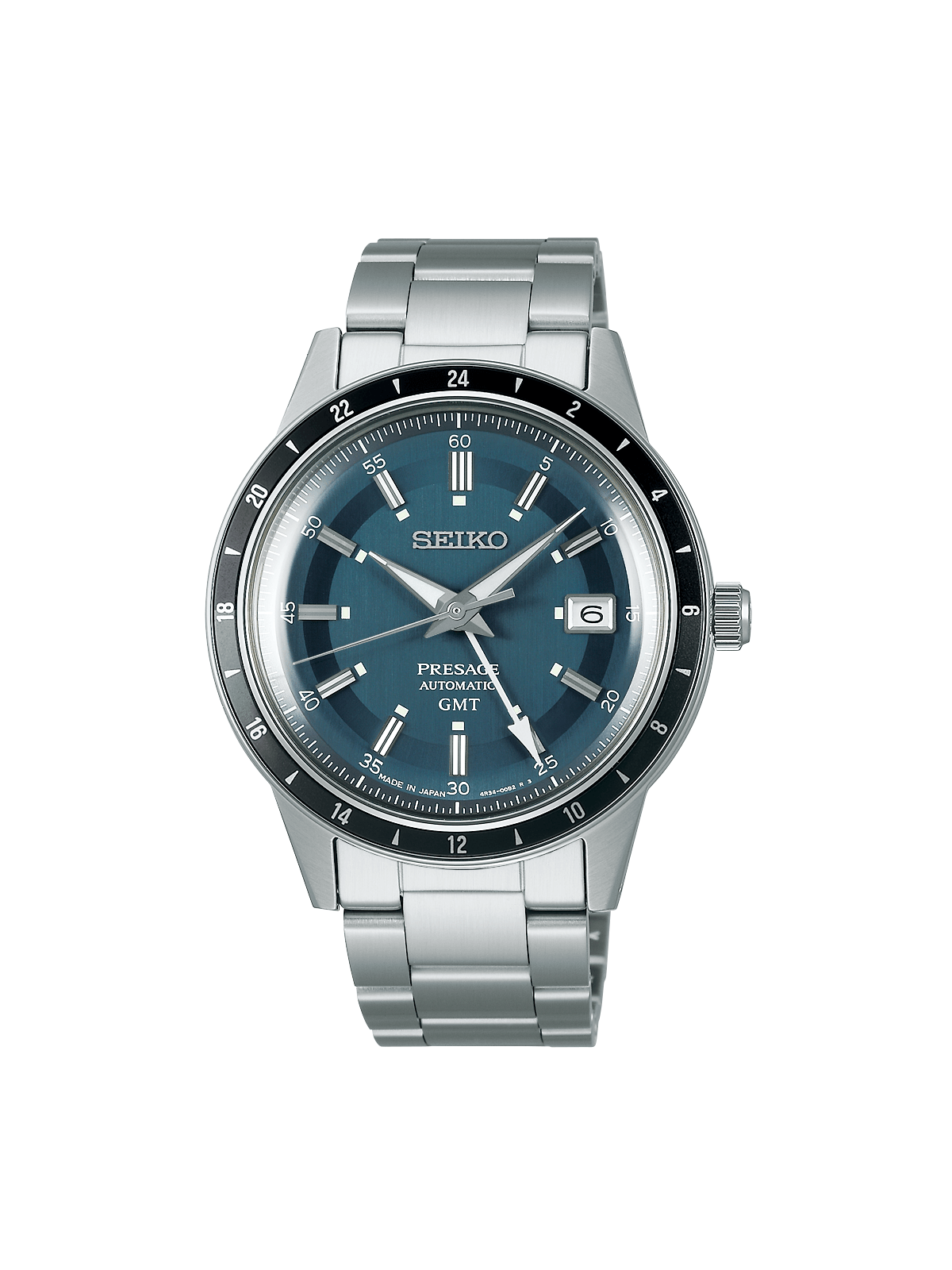 Seiko Presage 'Petrol Blue' Style 60s Road Trip GMT Watch 41mm SSK009J1