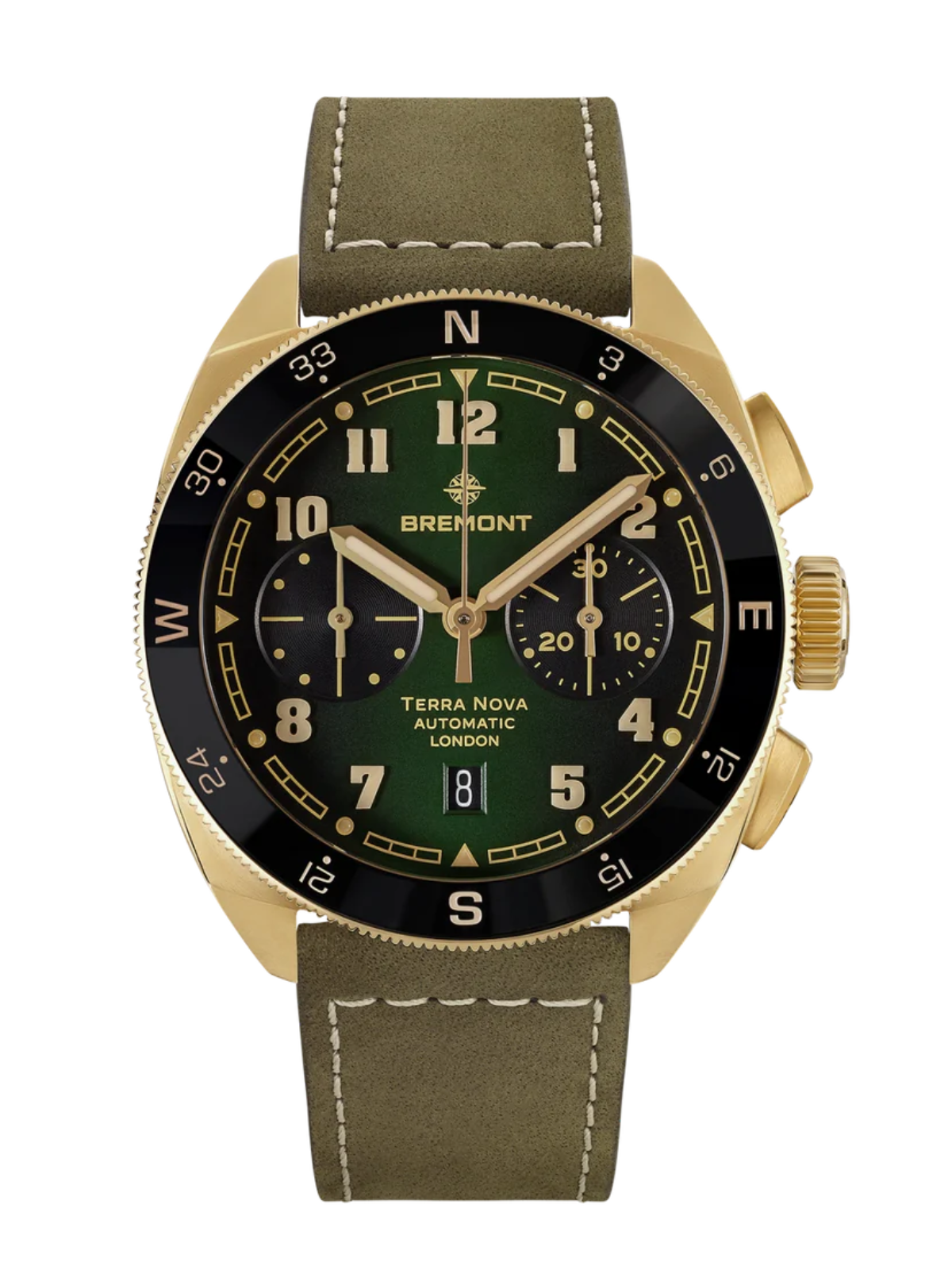 Bremont Terra Nova Chronograph Bronze Watch 42.5mm TN42-CHR-BZ-GN-L-S