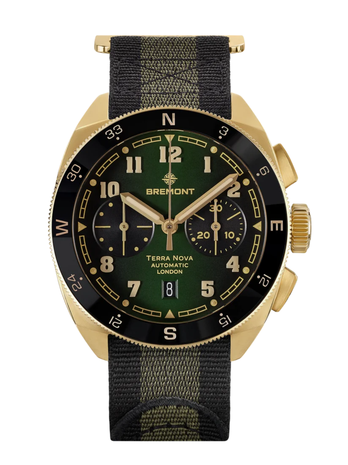 Bremont Terra Nova Chronograph Bronze Watch 42.5mm TN42-CHR-BZ-GN-N-S