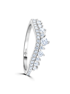 Brown & Newirth Royal 0.40ct Brilliant Cut Diamond Two Row Tiara Ring in Platinum