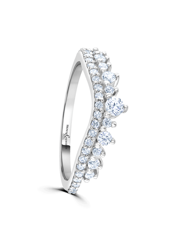 Brown & Newirth Royal 0.40ct Brilliant Cut Diamond Wedding Ring in Platinum
