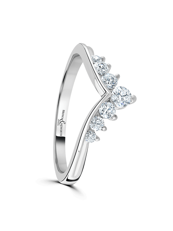 Brown & Newirth Royal 0.34ct Brilliant Cut Diamond Tiara Ring in Platinum