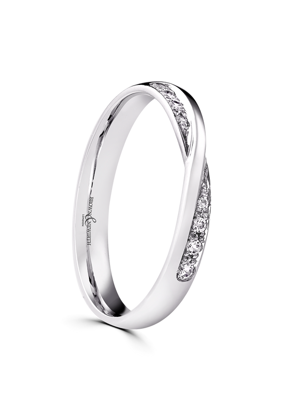 Brown & Newirth Sirius 0.08ct Brilliant Cut Diamond Wedding Ring in Platinum