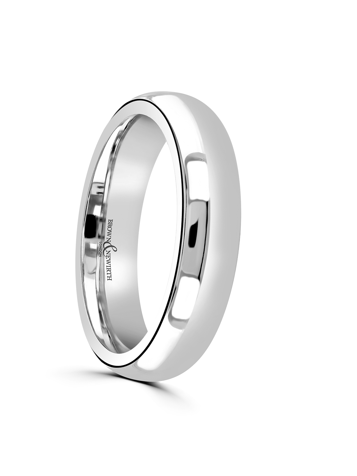 Brown & Newirth Sheer 5mm Wedding Ring in Platinum