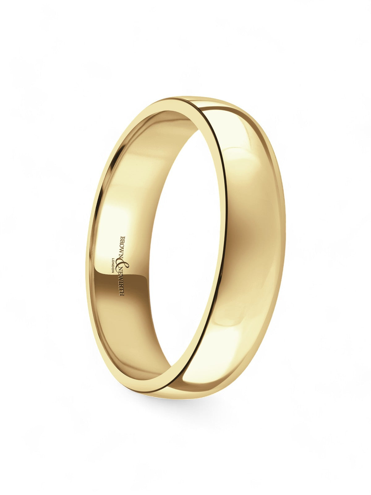 Brown & Newirth Simplicity 5.0mm Wedding Ring in 18ct Yellow Gold