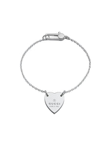 Gucci Trademark Heart Bracelet in Silver 19cm