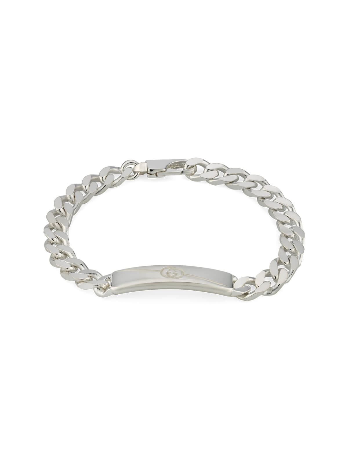 Gucci Tag Silver Chain Bracelet 17cm