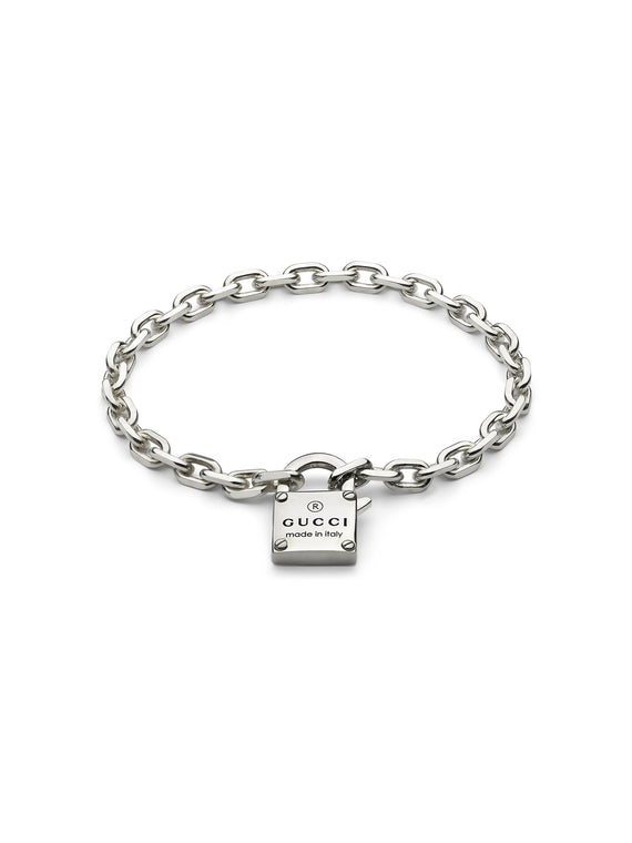 Gucci Trademark Padlock Silver Bracelet 16cm