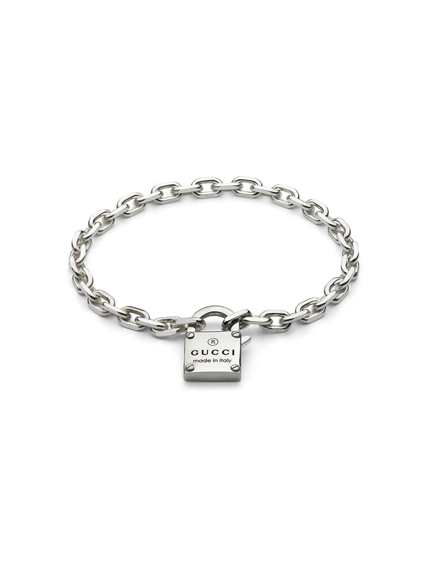 Gucci Trademark Padlock Silver Bracelet 16cm