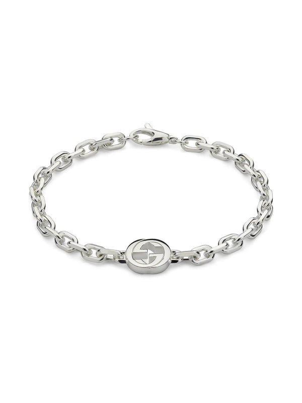 Gucci Interlocking Silver Chain Bracelet 17cm