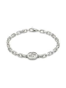 Gucci Interlocking Silver Chain Bracelet 18cm