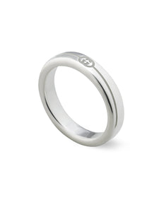 Gucci Tag 4mm Ring in Silver - Size 16