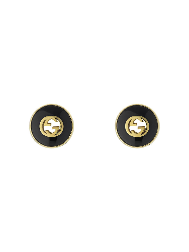 Gucci Interlocking Black Onyx Earrings - Brufords – W.Bruford