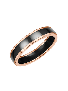 Zedd 9ct Rose Gold & Zirconium 5mm Wedding Ring