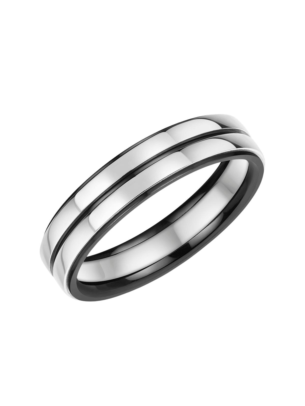Zedd Zirconium & Platinum 5.5mm Wedding Ring