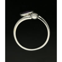 Amethyst & Diamond Dress Ring in 9ct White Gold