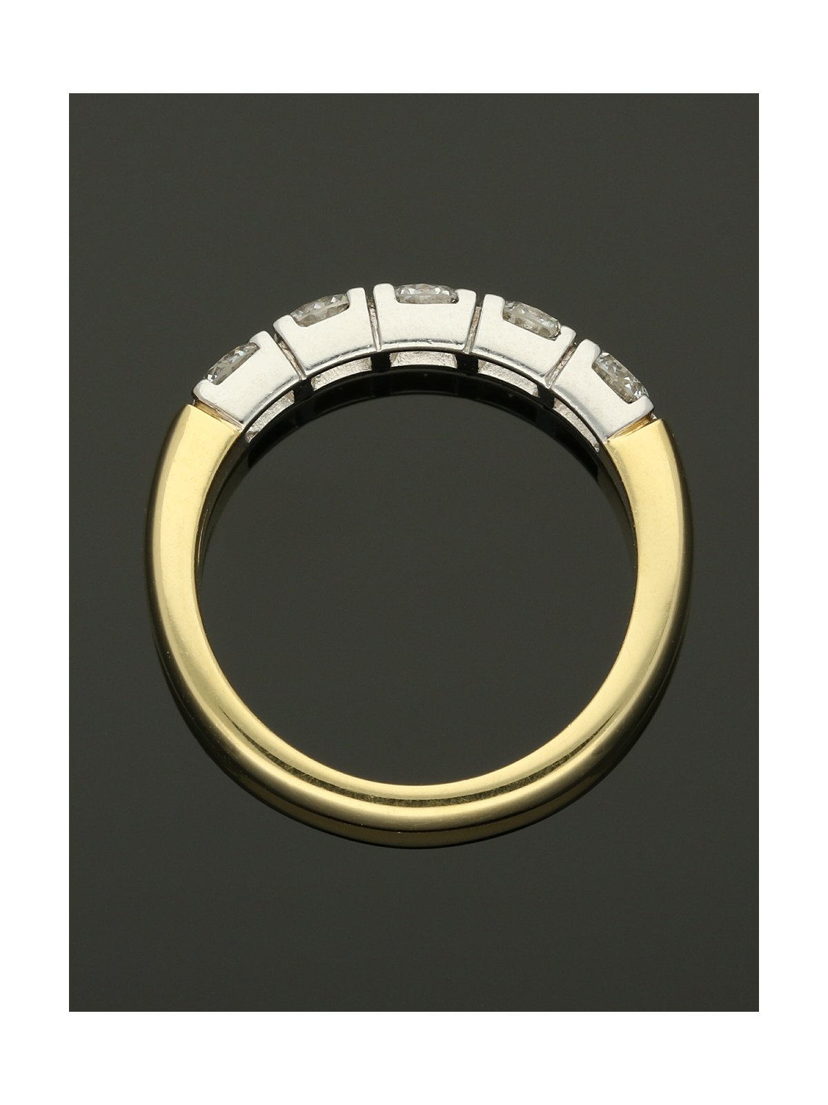 Five Stone Diamond Ring 1.15ct Round Brilliant Cut in 18ct Yellow & White Gold